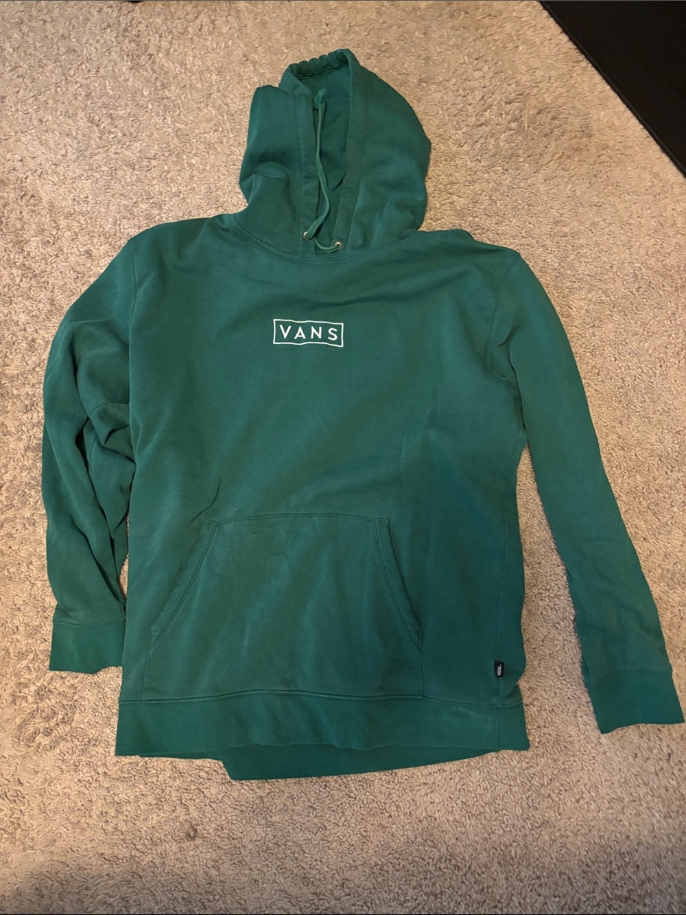 Vans Men's Teal Crewneck Hoodie with Chest Logo